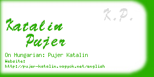 katalin pujer business card